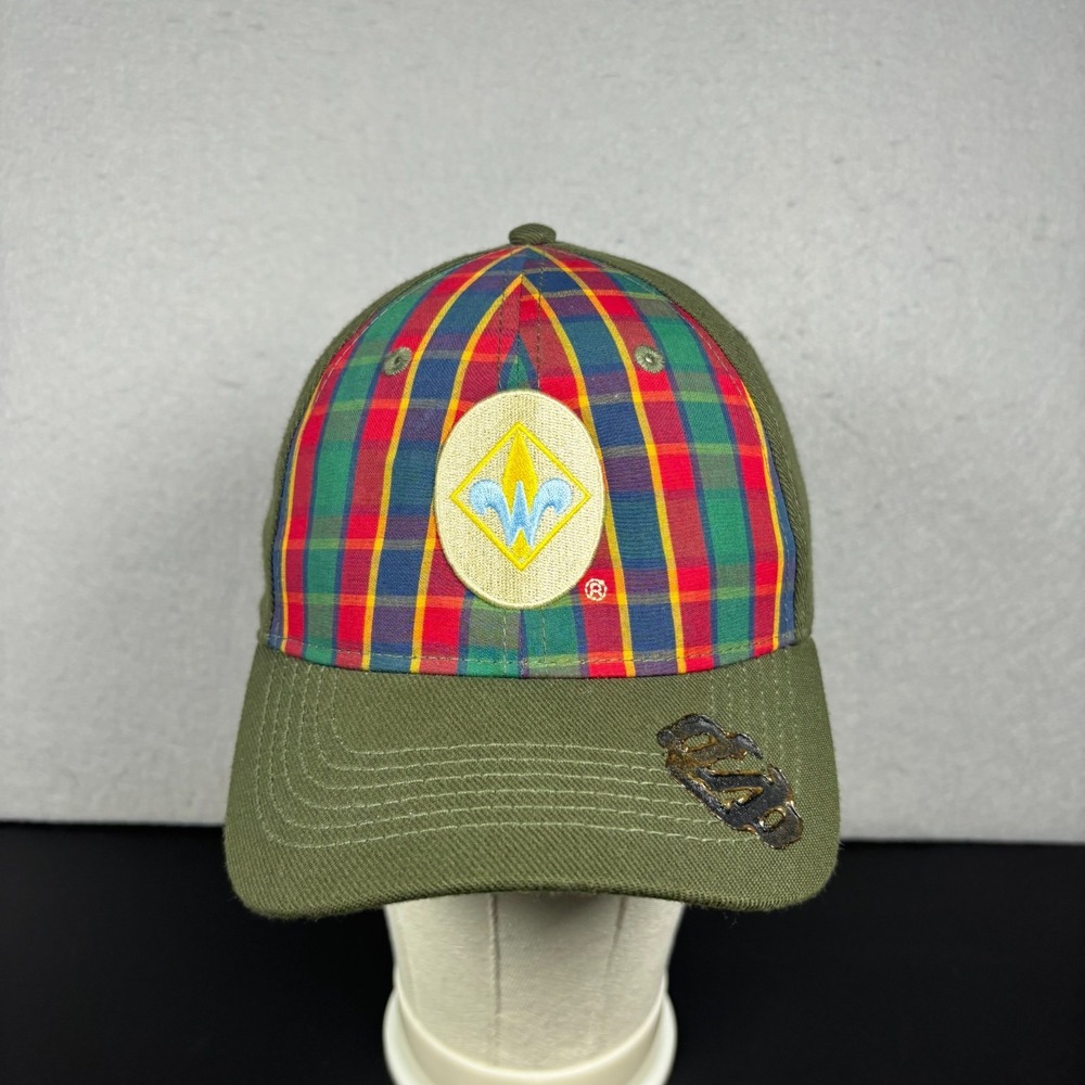 Boy Scouts Cub Scout Webelos Hat Cap BSA Twill Plaid Green S/M Official Uniform